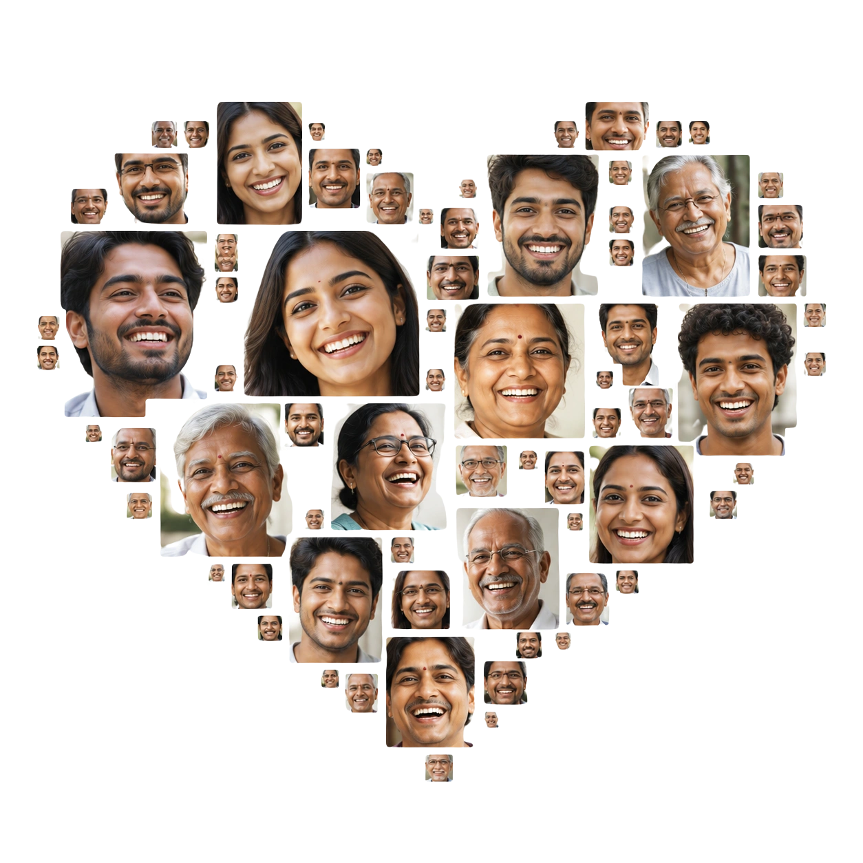 Happy Patients Heart Collage